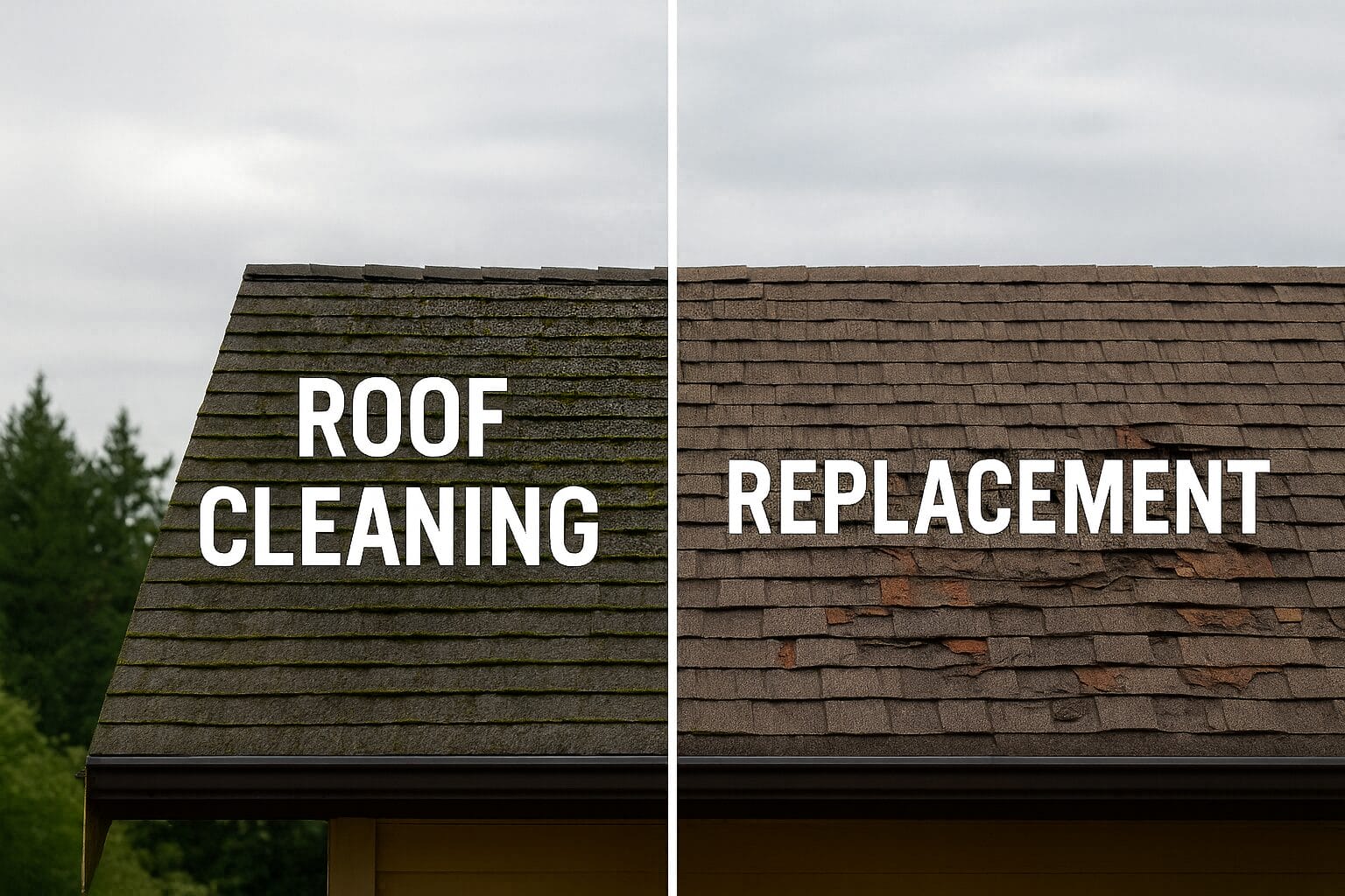 How to Tell When Your Roof Needs a Cleaning vs. a Replacement